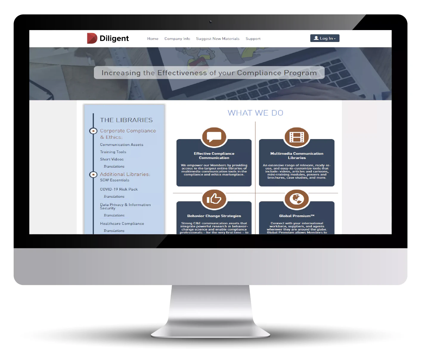 screenshot of Diligent Compliance & Ethics Training